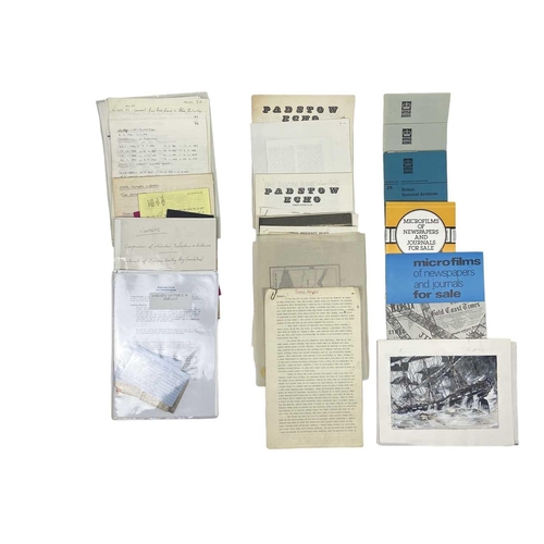 74 - The Richard Larn Archive Small Folder titled 'Keast Collection - Ships & Shipping Note' with detaile... 