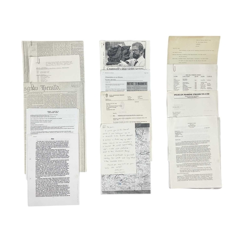 76 - The Richard Larn Archive Photocopies of MS archives showing source of information (being newspaper a... 