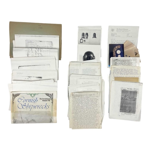 82 - The Richard Larn Archive Facsimile prints of 17th century manuscripts, in a folder titled 'Margate W... 