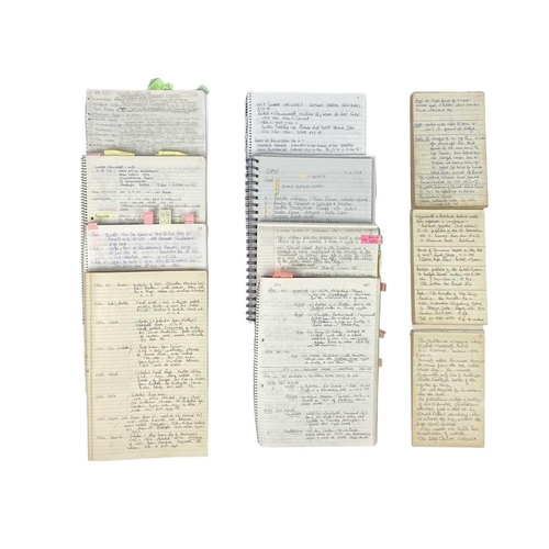 84 - The Richard Larn Archive Twenty five notebooks profuse with wreck lists Showing dates, locations, ac... 