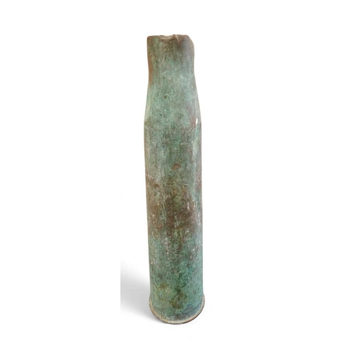 1113 - An early 20th century brass Shell 70cm in height.