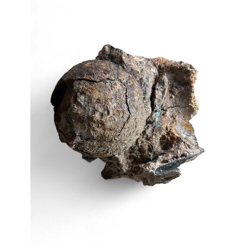 1115 - Three conglomerate finds one includes wooden handles and a glass or ceramic bead, another includes b... 