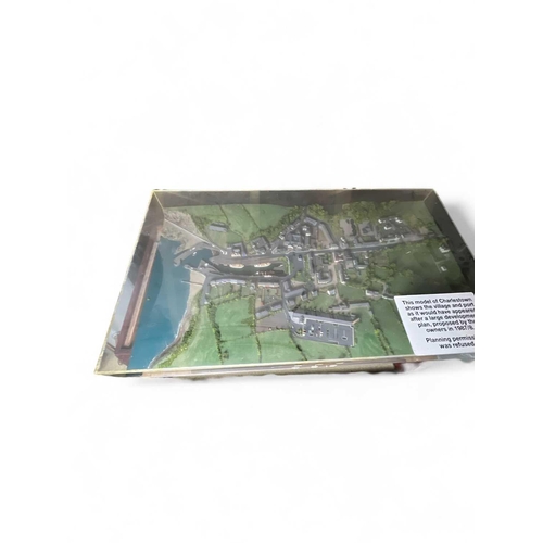 1145 - A model of Charlestown Perspex cased 77x136cm and height 19cm This model of Charlestown shows the vi... 