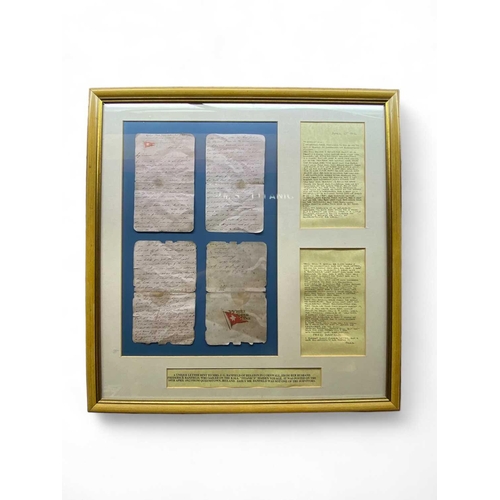 127 - S.S. Titanic The Banfield Family, Cornish (Helston) Titanic connection Framed replica letter (sent f... 