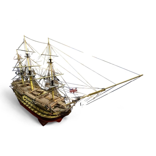 174 - HMS Victory Ship's model, wooden and metal construction, fully rigged and built to a high standard A... 