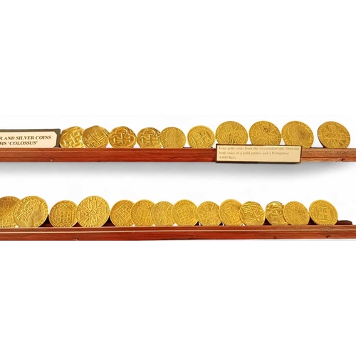 221 - A collection of replica gold-plated coins. 24 in total.