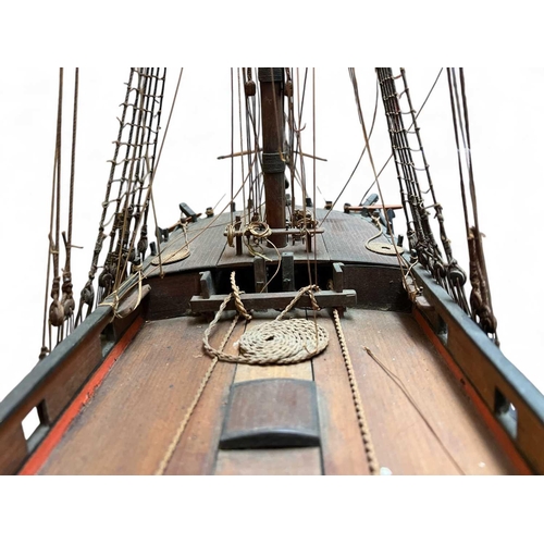 257 - A good ship model Probably 19th century, a scale model of a Bombay built East Indiaman LOA (excludin... 