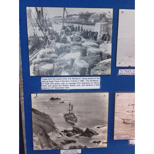 447 - West Country Wrecks Ten photographic display boards depicting different wrecks Including SS Paris, C... 