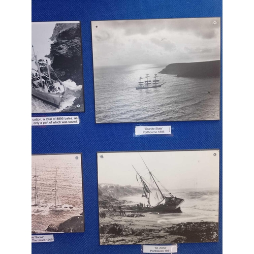 447 - West Country Wrecks Ten photographic display boards depicting different wrecks Including SS Paris, C... 