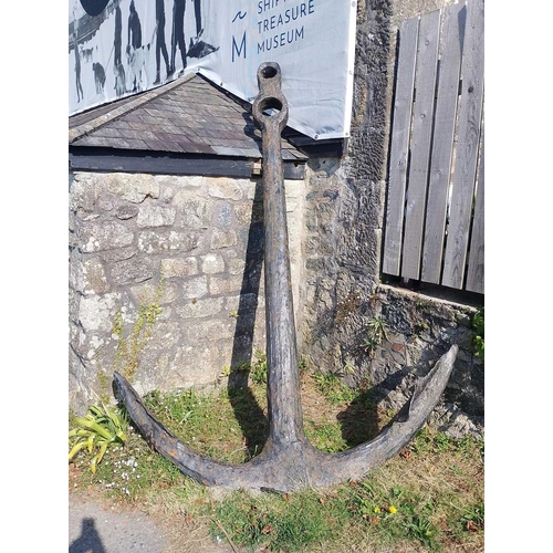 507 - Unidentified Shipwreck An Iron Anchor 347cm x 231cm x 36cm