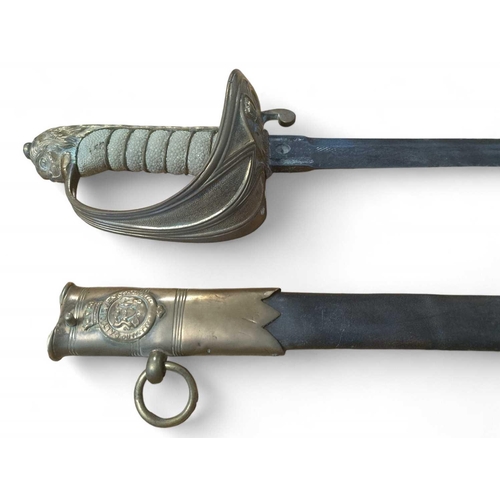 511 - A Royal Naval Reserve Dress Sword Galt Grieve Outfitters Portsmouth A British Victorian Naval Reserv... 