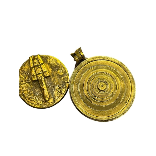 561 - Santo Andre, Cape Verde 1856 A set of brass cup weights. SANTO ANDRE - 1856 Cape Verde legend has it... 