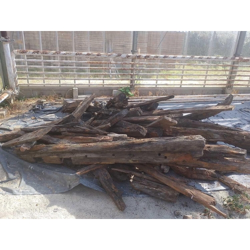 583 - The Grand Turk A collection of late 19th Century timbers from the ship Various lengths, including pl... 