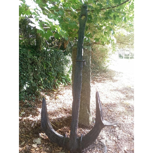 584 - Unknown Shipwreck An Iron Anchor Currently positioned as you enter Charlestown, 223cm x 133cm x 21cm... 