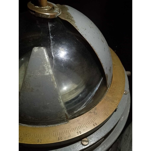 6 - A German WWII ship's aluminium binnacle compass by C Plath Hamburg. Thought to have been removed fro... 