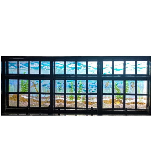 604 - Jo DOWNS Thirty-six Studio Glass Panels Commissioned by The Shipwreck Museum Each panel 29cm x 20cm,... 