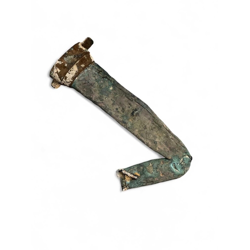 620 - The Royal Charter, 1859, Anglesey Fire hose nozzle Together with a rolled hide. Length of hose 41cm,... 