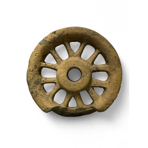 742 - HMS Association, Isles of Scilly 1707 A bronze pulley wheel, once fitted into the lower end of a top... 