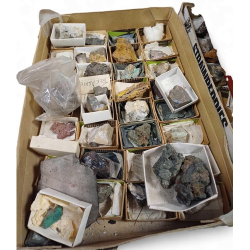 853 - A Large collection of Minerals Mostly all sourced from Cornwall, in boxes with identification (altho... 