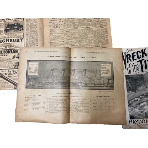 863 - Titanic 1912 Printed items related to the loss of the Titanic A copy of the Daily Mirror from April ... 