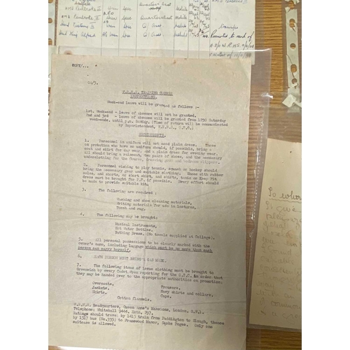 864 - The Women's Royal Naval Service Paperwork pertaining to the training and service of the WRENS WRNS t... 