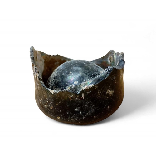 868 - Unknown Shipwreck Eight 18th Century Glass Bottle Bases Largest 9.5cm diameter, most with some concr... 