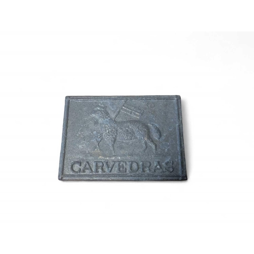 892 - Two tin plaques Each with tin smelter's house-mark 'Carvedras' and 'Trereife', 8x11cm and 10x11cm (2... 