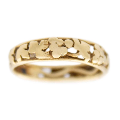 157 - A ct gold cornelian ladies signet ring and a 9ct fruiting vine band ring by Rebecca M Smith. The lad... 