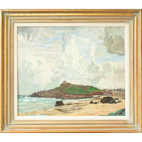 1 - John Anthony PARK (1880-1962) Silvery Day, Porthmeor Oil on panel, signed, further signed and inscri... 