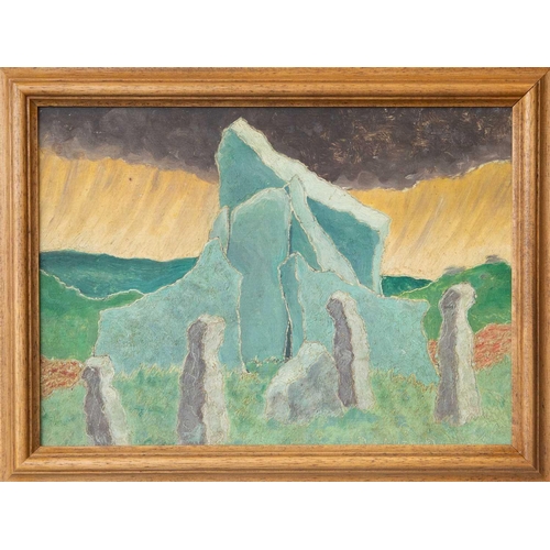 103 - § Denis MITCHELL (1912-1993) Zennor Quoit, 1945 Oil on panel, signed and dated, titled to verso, 26 ... 