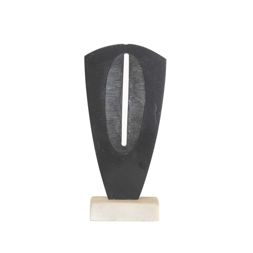 138 - Denis MITCHELL (1912-1993) Maen, 1976 Slate on marble base, signed, titled and dated to base, height... 