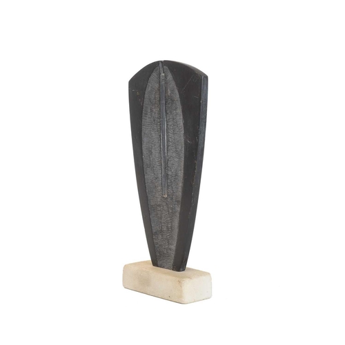 138 - Denis MITCHELL (1912-1993) Maen, 1976 Slate on marble base, signed, titled and dated to base, height... 