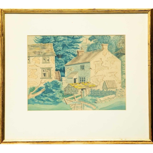 140 - Sven BERLIN (1911-1999) Nancemellin near Hayle, 1934 Watercolour, signed and dated '34, 25 x 32cm, f... 