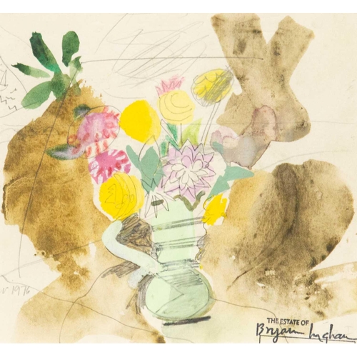 148 - Bryan INGHAM (1936-1997) Floral Still Life, 1976 Watercolour, pencil and gouache on paper, signed wi... 