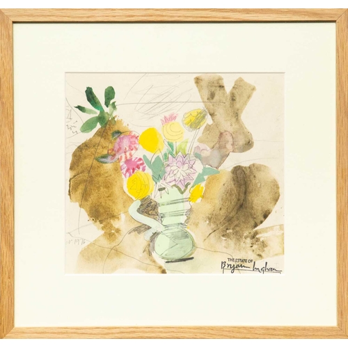 148 - Bryan INGHAM (1936-1997) Floral Still Life, 1976 Watercolour, pencil and gouache on paper, signed wi... 