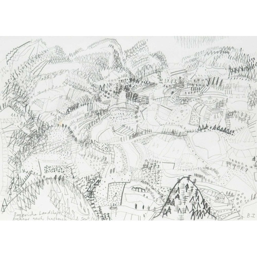 149 - Bryan INGHAM (1936-1997) Two drawings  Near Lucca/April 1982, pencil on paper, inscribed and signed ... 