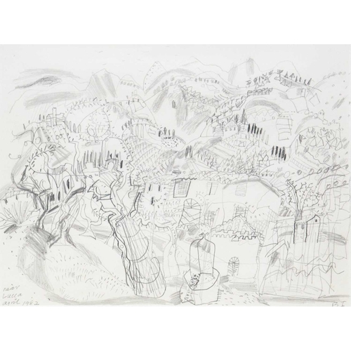 149 - Bryan INGHAM (1936-1997) Two drawings  Near Lucca/April 1982, pencil on paper, inscribed and signed ... 