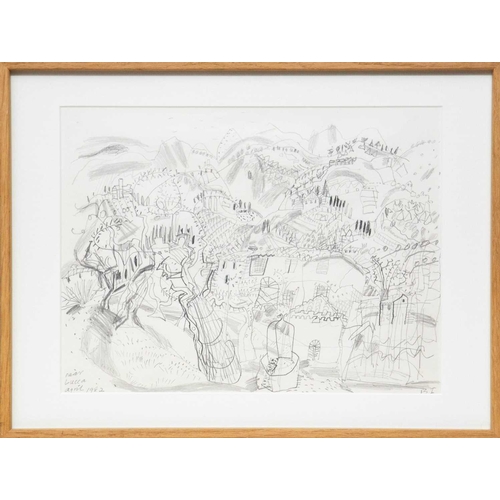 149 - Bryan INGHAM (1936-1997) Two drawings  Near Lucca/April 1982, pencil on paper, inscribed and signed ... 