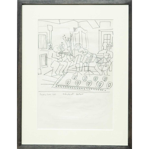 153 - Bryan INGHAM (1936-1997) Two works  Brahms, Prussia Cove, 1995, pencil on paper, inscribed and dated... 