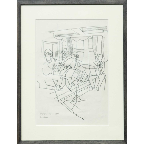 153 - Bryan INGHAM (1936-1997) Two works  Brahms, Prussia Cove, 1995, pencil on paper, inscribed and dated... 