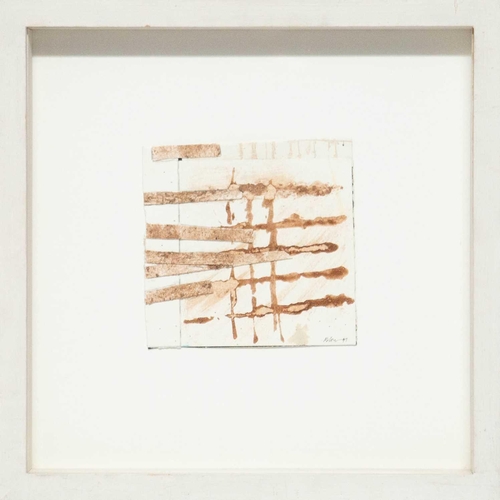 168 - Sandra BLOW (1925-2006) Abstract Study II (1997) Collage, signed and dated '97, 15 x 15cm, 37 x 37cm... 