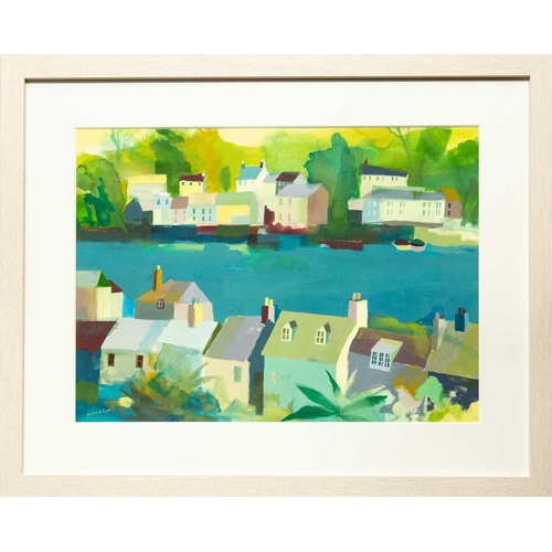 175 - Richard TUFF (1965) View from Falmouth to Flushing Gouache on paper, signed, 48 x 66cm, 73 x 90cm fr... 