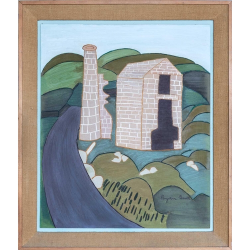 188 - Bryan PEARCE (1929-2006) Carn Galver Mine Oil on board, signed, 61 x 51cm, framed 73.5 x 63cm