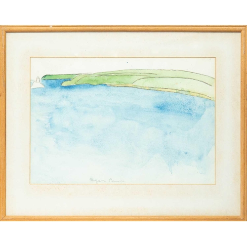 195 - Bryan PEARCE (1929-2006) St Ives Bay Watercolour, signed, 25 x 36cm, framed 38 x 48cm