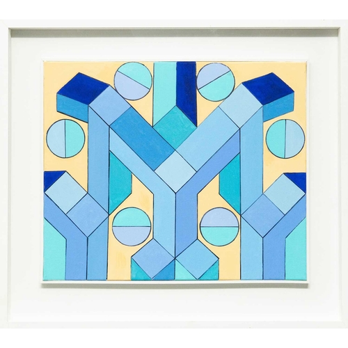 210 - Richard Sidney LODEY (1950) Abstract Acrylic on canvas, 50 x 60cm, 71 x 80cm framed.