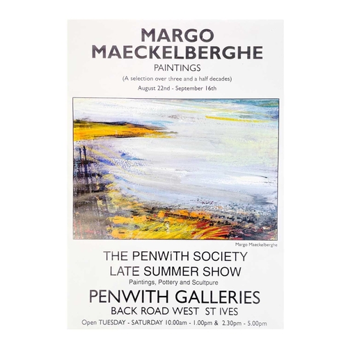 222 - Margo MAECKELBERGHE (1932-2014) Boscastle Oil on board, 29 x 59cm, 45 x 74cm framed. Together with M... 