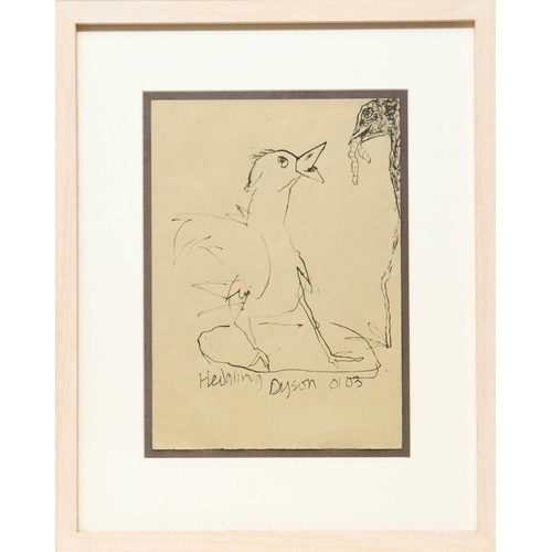 229 - Julian DYSON (1936-2003) Two works Elephant, 1998, graphite on paper, signed and dated 3 '98, 20 x 2... 