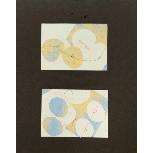 282 - Min WARDMAN (1951-2024) Untitled Two mixed media collages framed as one, studio stamp verso, each 15... 