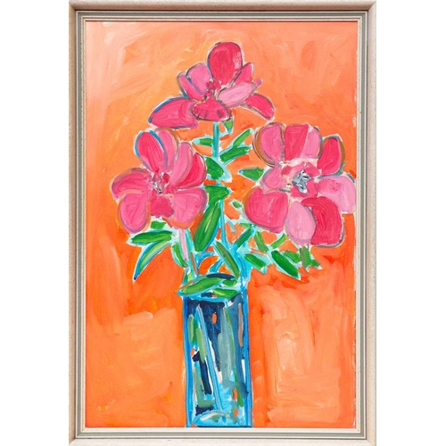 329 - Tim NEWMAN (1956) Peonies, 2022 Acrylic on canvas, signed, inscribed and dated to verso, 75 x 49cm, ... 