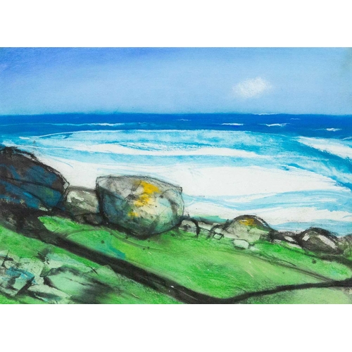 351 - Neil CANNING (1960) Coastal Study Mixed media on paper, 55 x 75cm, 71 x 91cm framed.